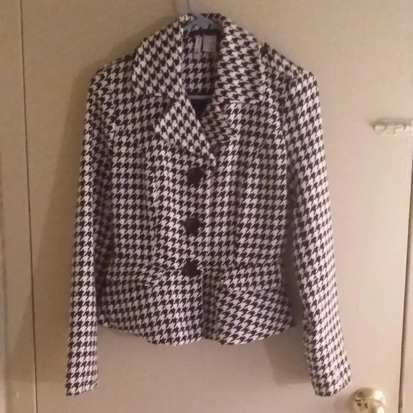 Voice | Jackets & Coats | Voice Houndstooth Peplum Woolblend